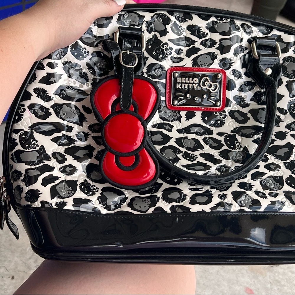 Hello Kitty Black And White Patterned Shoulder Ba… - image 2
